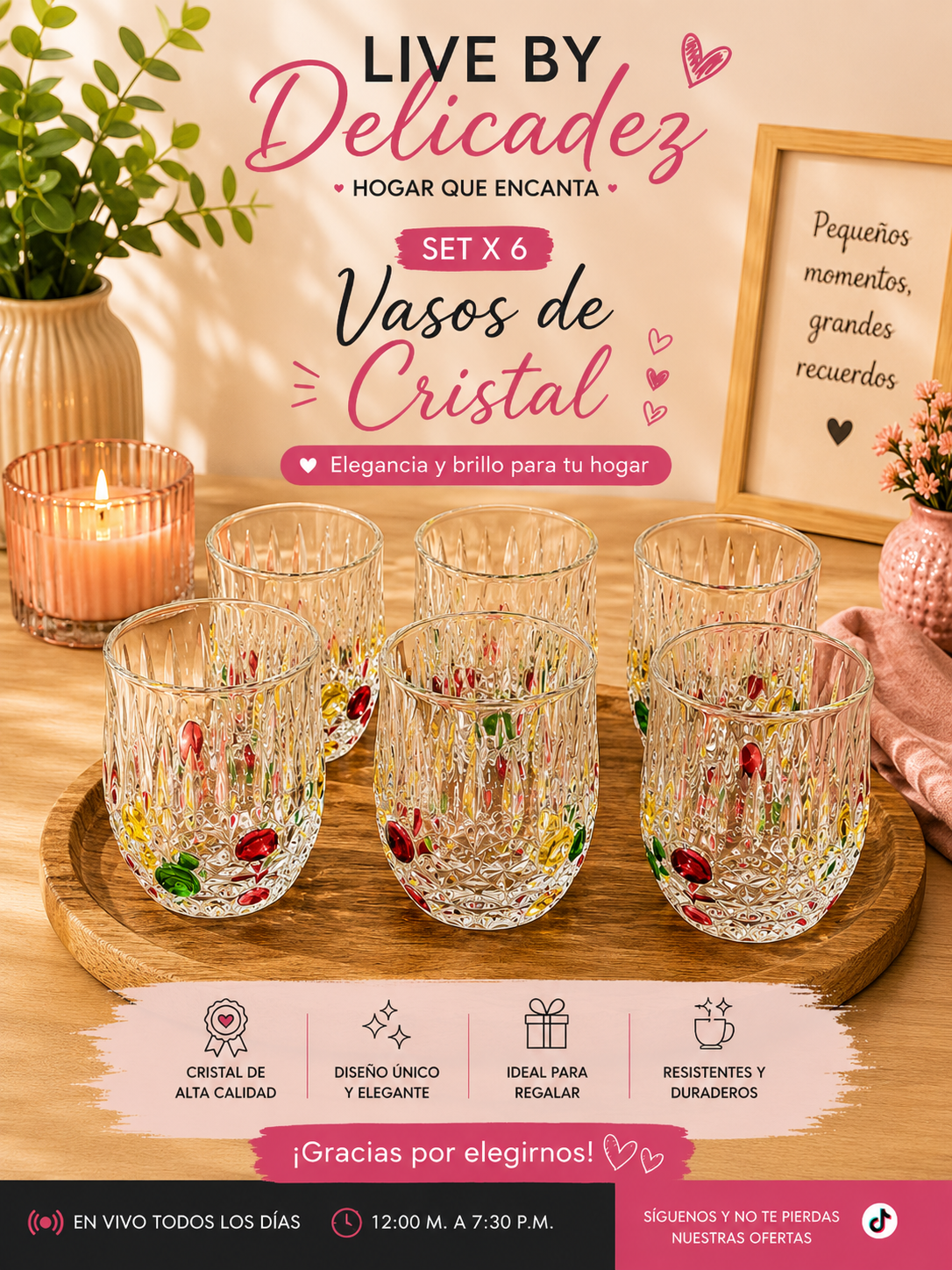 Vaso de Vidrio Ref:
