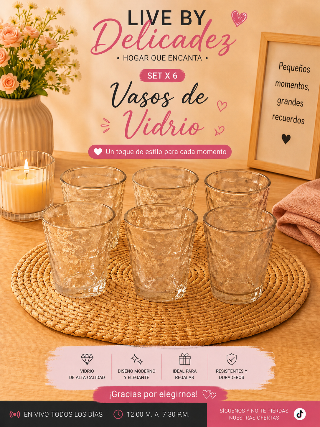 Vaso de Vidrio Ref:
