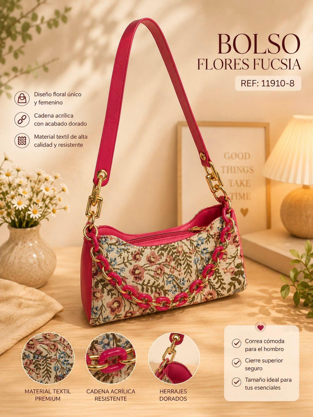 Bolso Flores Ref:11910-8