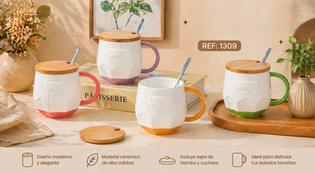 Mug Cerámica Decorativa Ref:1309