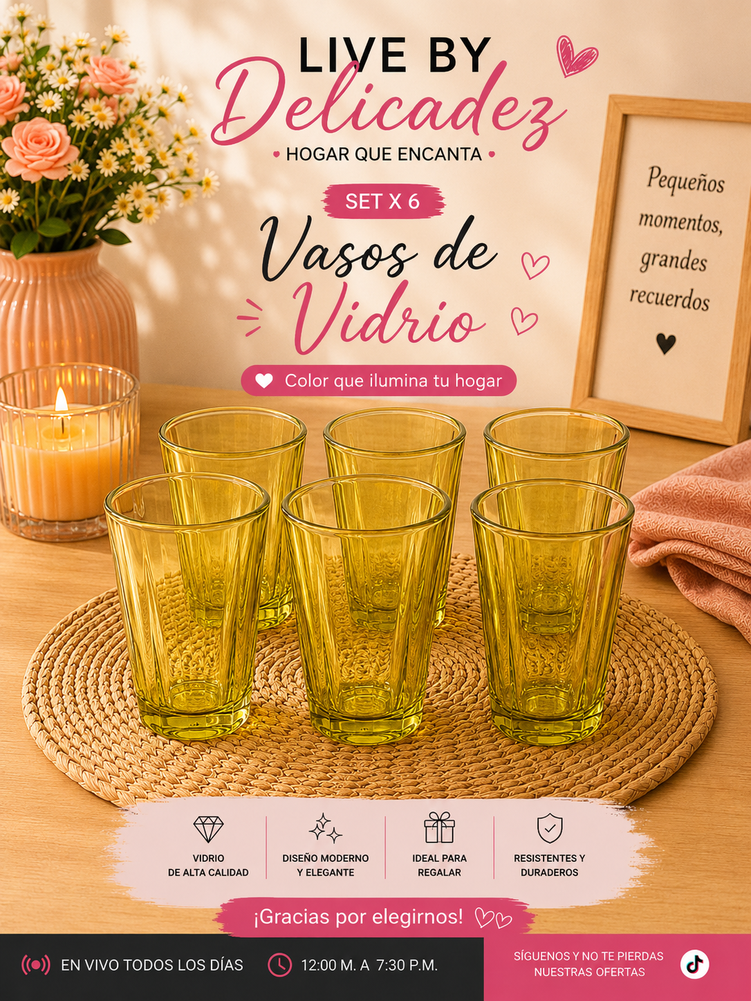 Vaso de Vidrio Ref:
